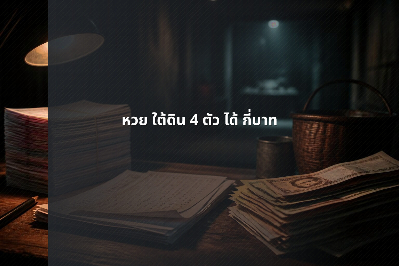 หวย ใต้ดิน 4 ตัว ได้ กี่บาท - หวยใต้ดิน