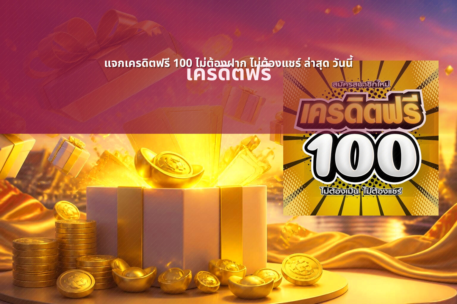 แจกเครดิตฟรี 100 ไม่ต้องฝาก ไม่ต้องแชร์ ล่าสุด วันนี้ เครดิตฟรี