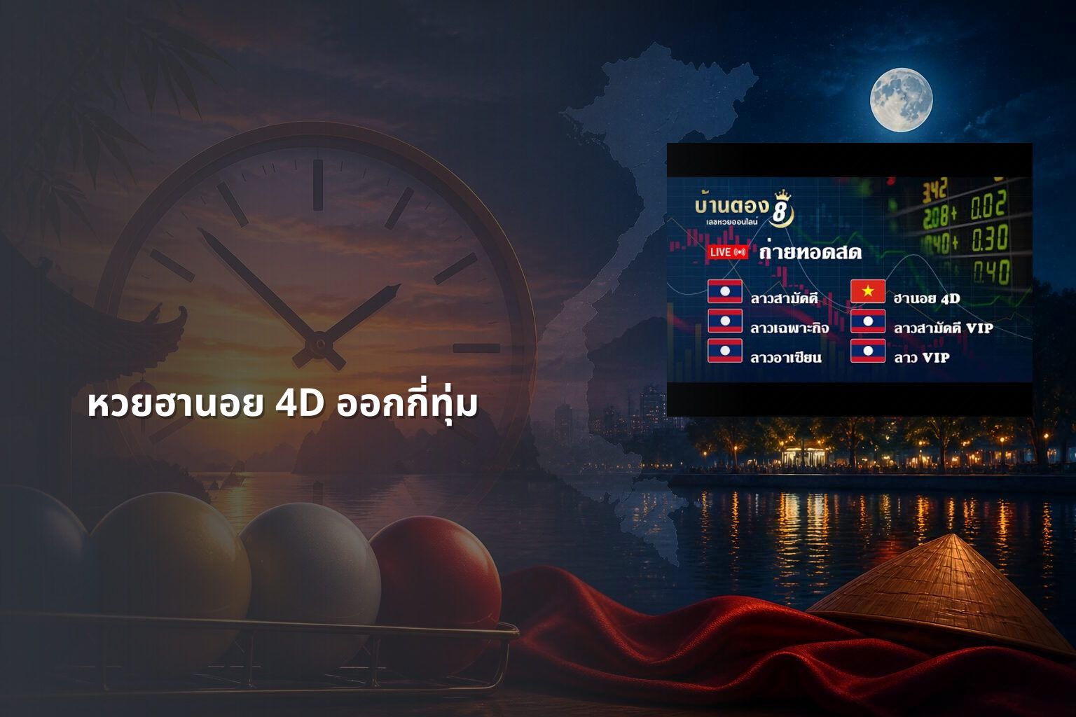 หวยฮานอย 4D ออกกี่ทุ่ม - หวยฮานอย