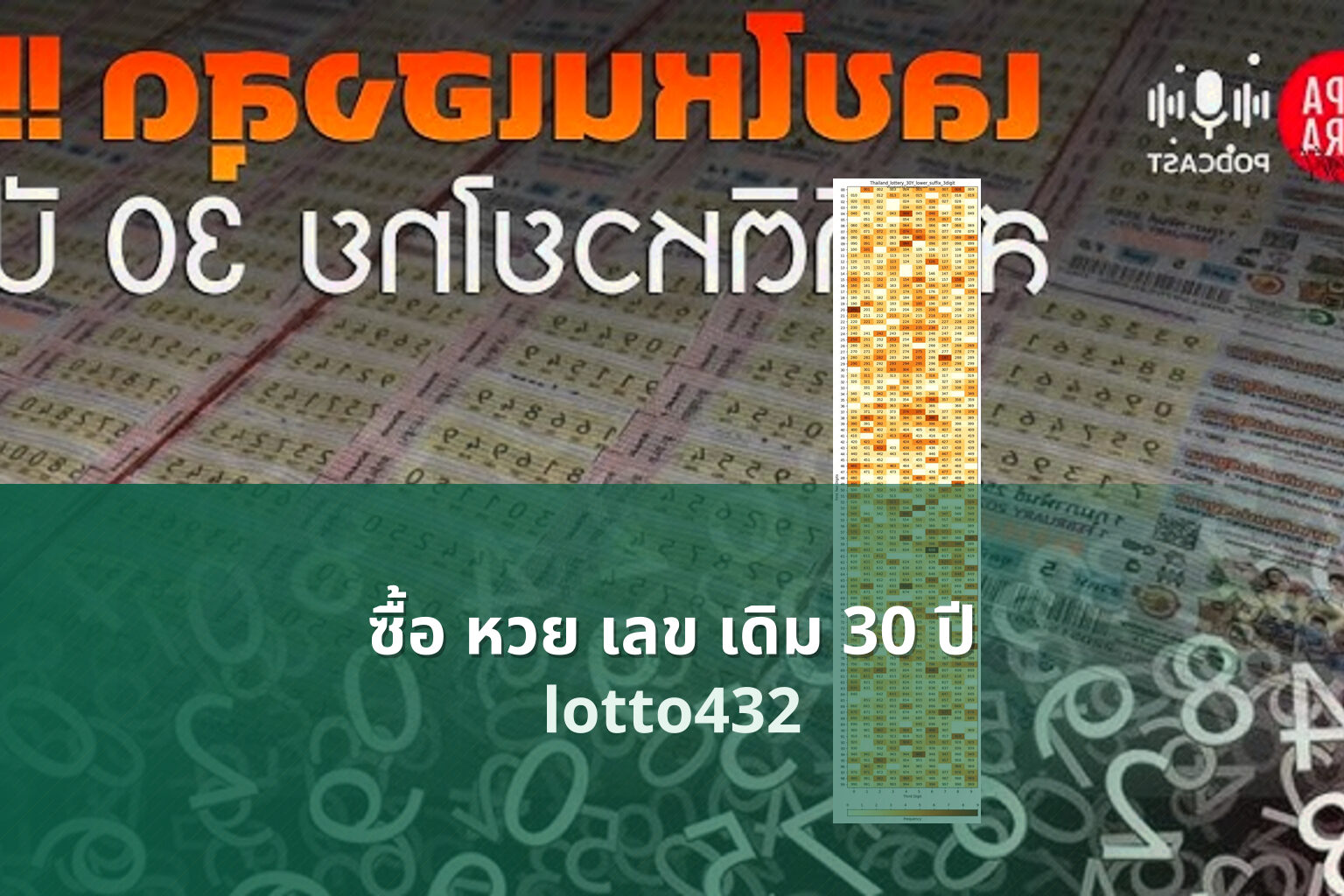 ซื้อ หวย เลข เดิม 30 ปี lotto432