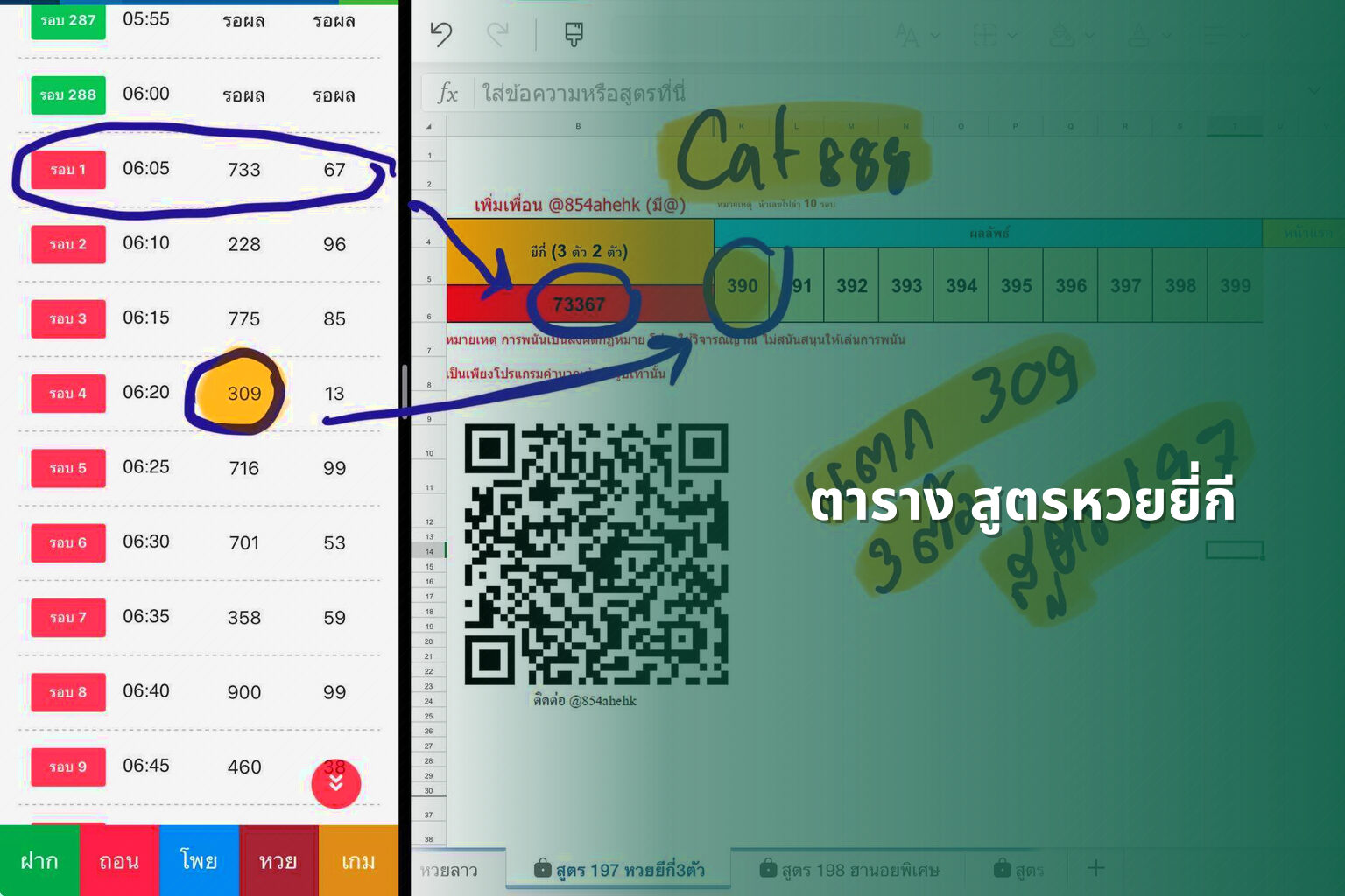 ตาราง สูตรหวยยี่กี - หวยยี่กี