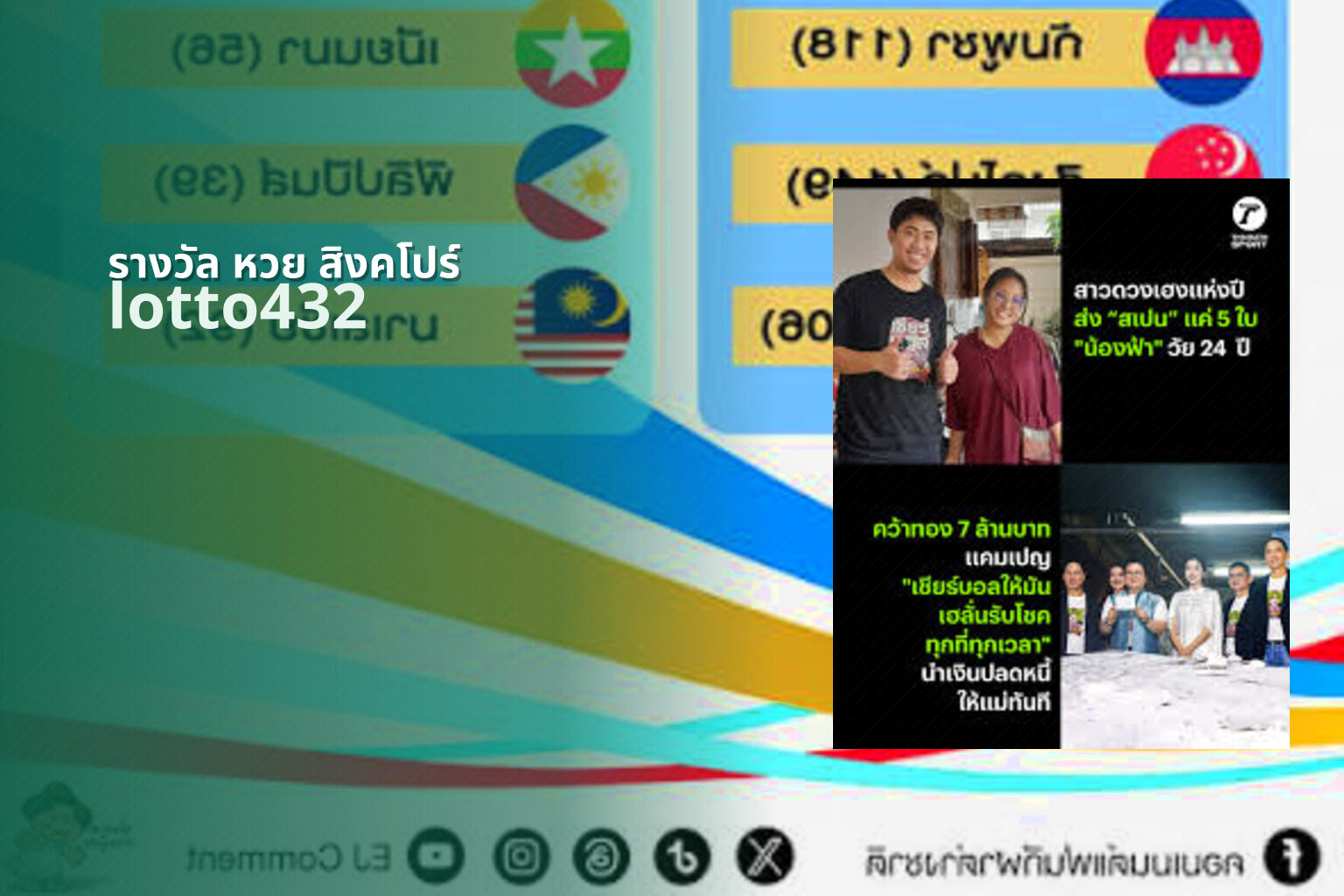 รางวัล หวย สิงคโปร์ lotto432