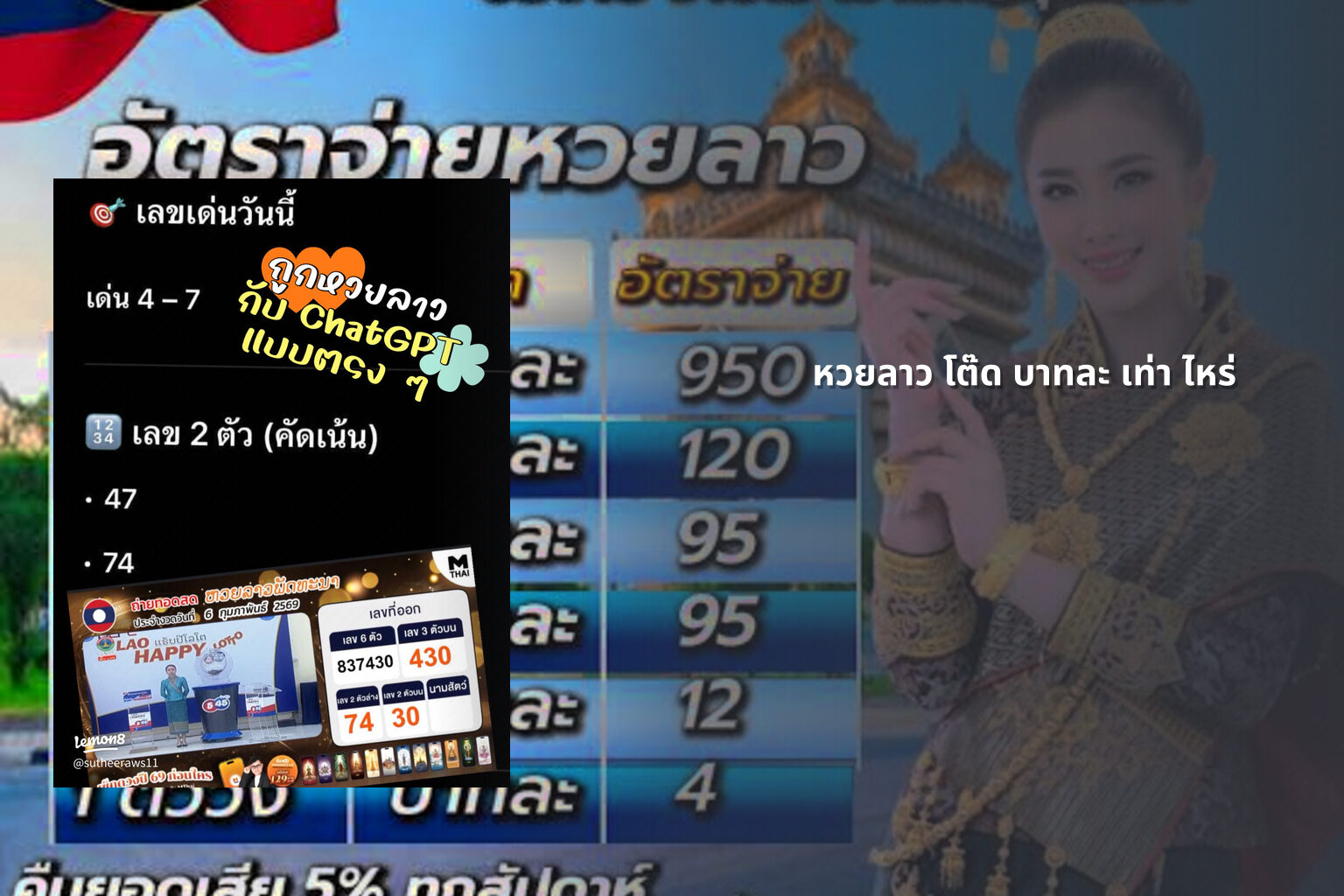 หวยลาว โต๊ด บาทละ เท่า ไหร่ - หวยลาว