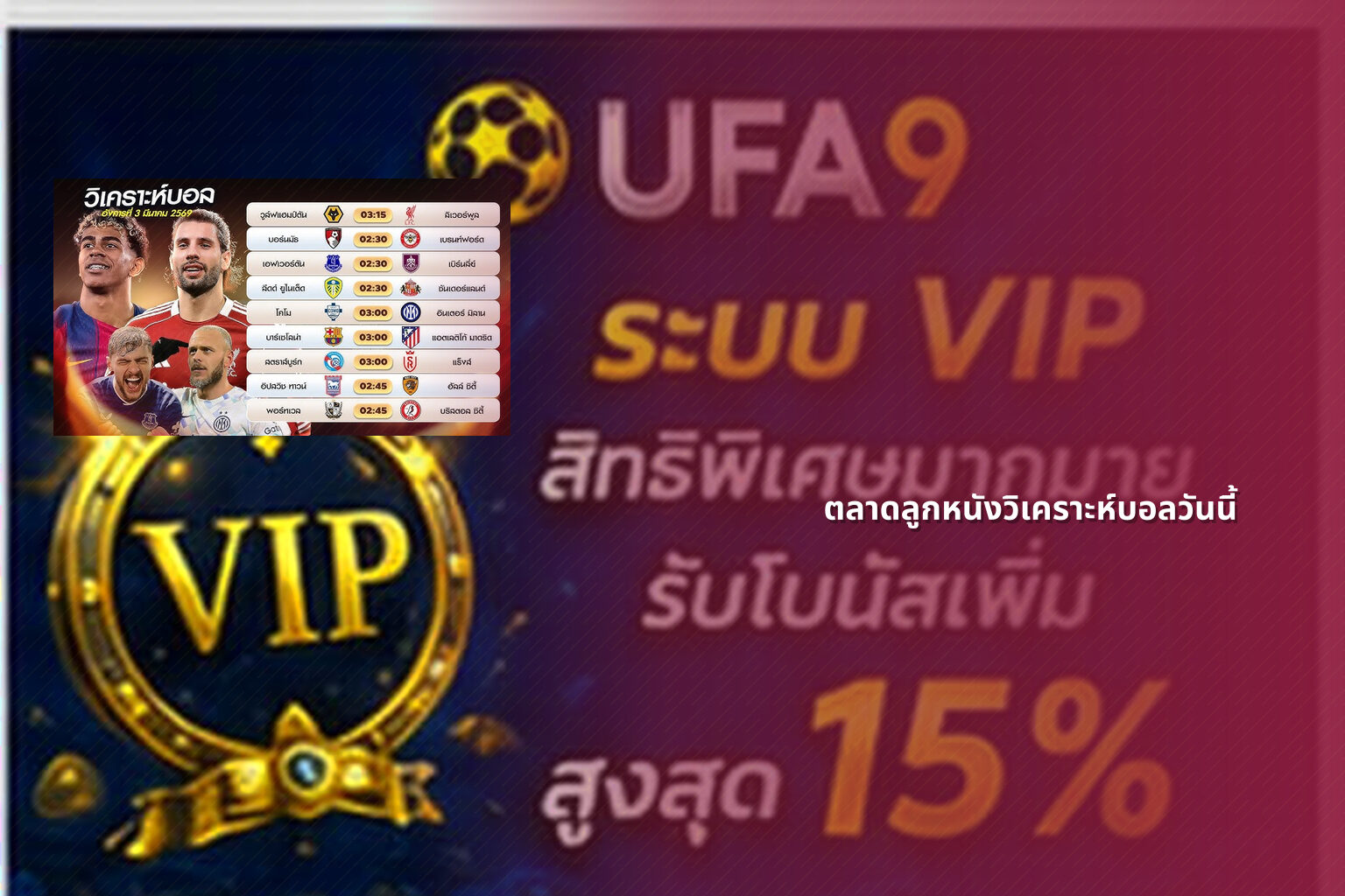 ตลาดลูกหนังวิเคราะห์บอลวันนี้ - sports analysis