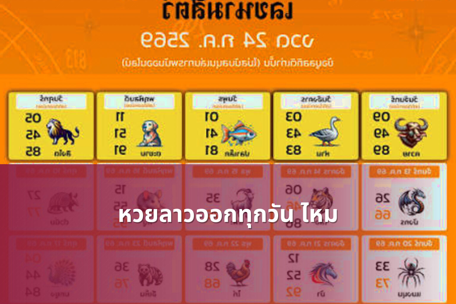 หวยลาวออกทุกวัน ไหม - lottery frequency