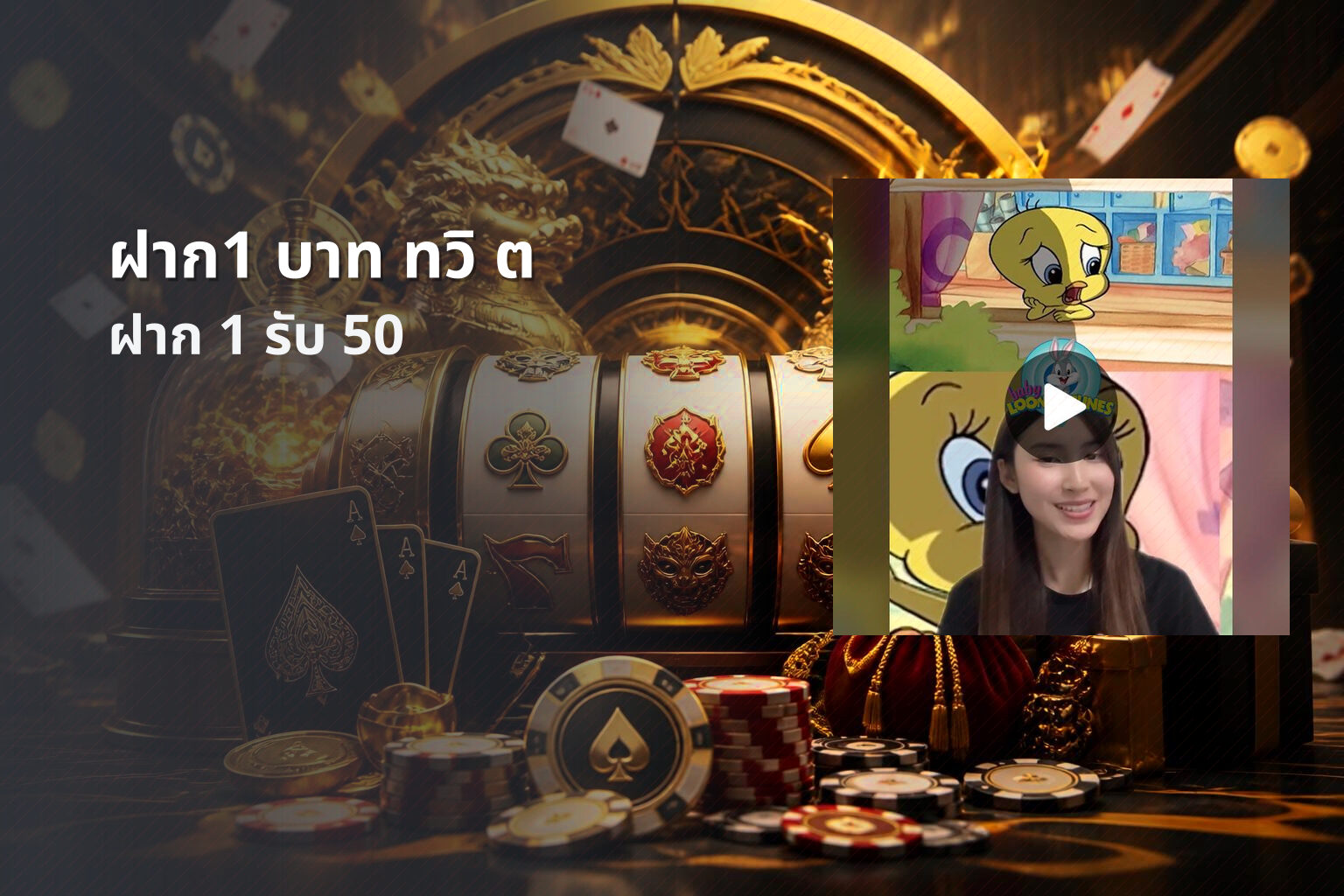 ฝาก1 บาท ทวิ ต ฝาก 1 รับ 50