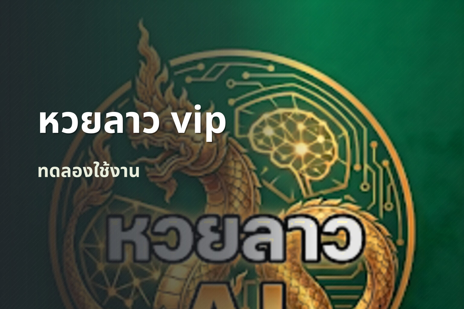 หวยลาว vip ทดลองใช้งาน