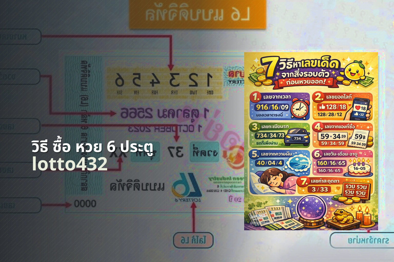 วิธี ซื้อ หวย 6 ประตู lotto432