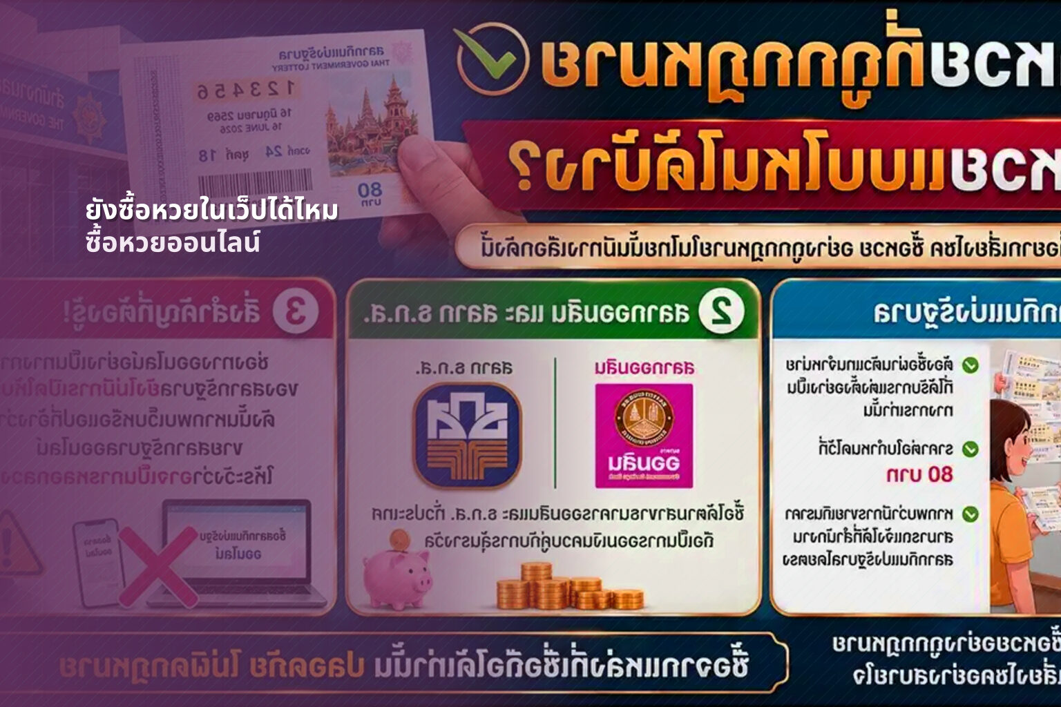 ยังซื้อหวยในเว็ปได้ไหม ซื้อหวยออนไลน์