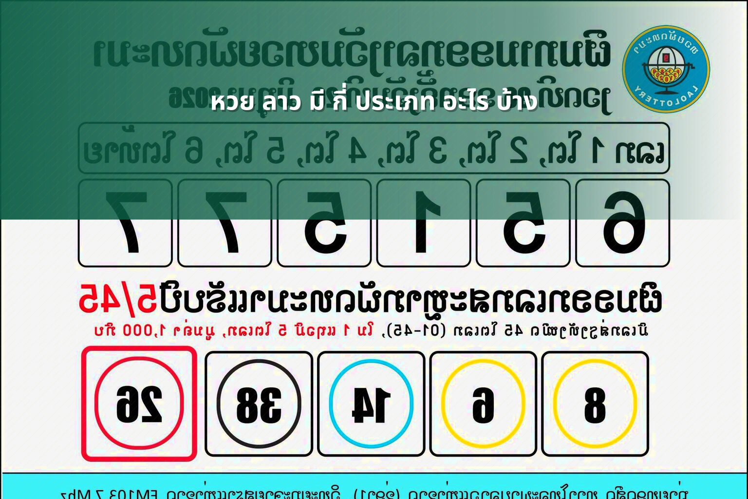หวย ลาว มี กี่ ประเภท อะไร บ้าง - lottery types
