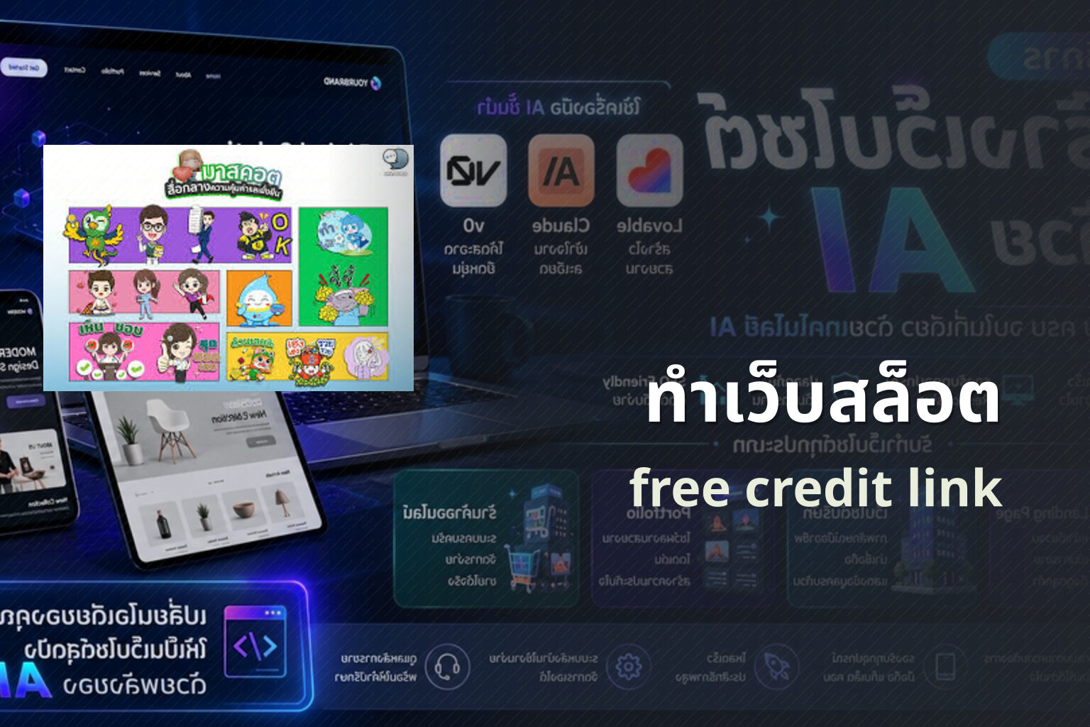 ทำเว็บสล็อต free credit link