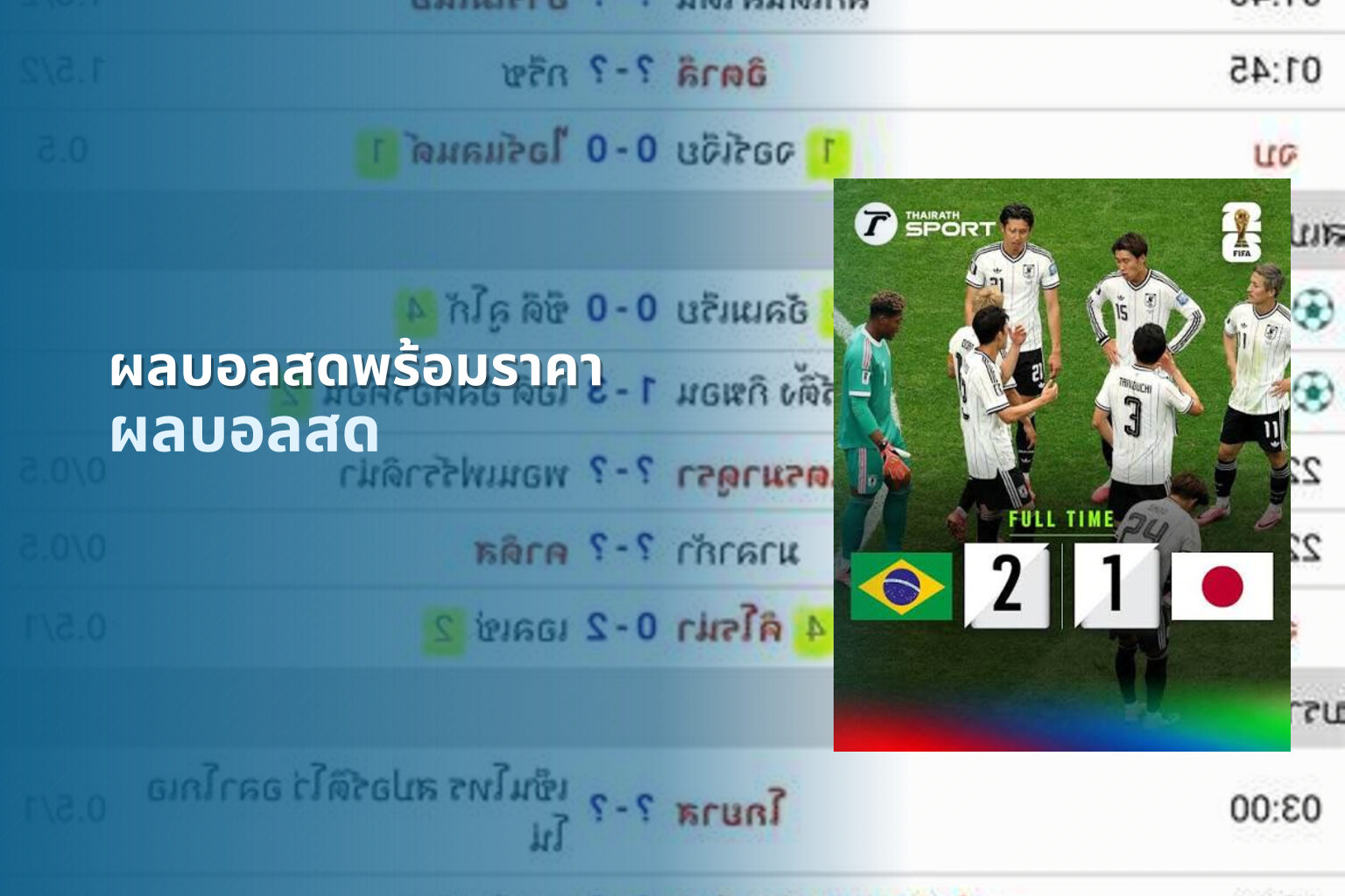 ผลบอลสดพร้อมราคา - sports results
