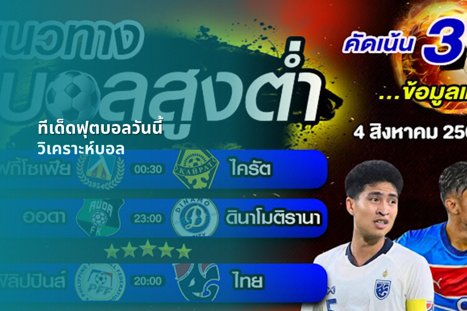 ทีเด็ดฟุตบอลวันนี้ - football predictions