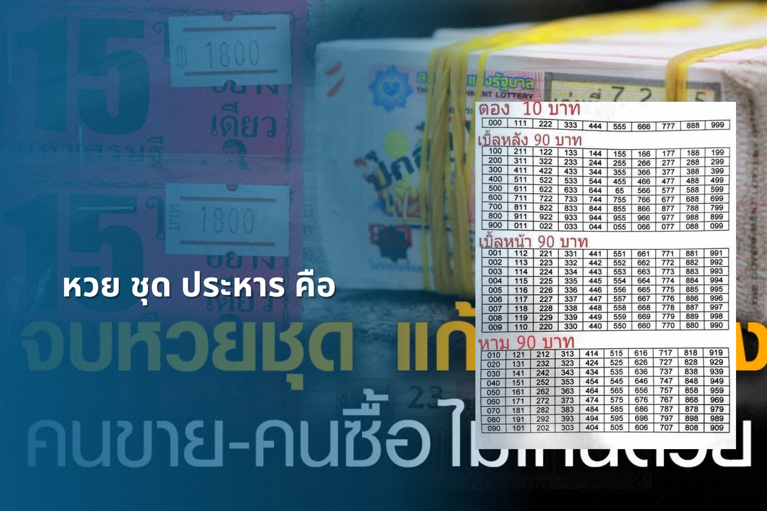 หวย ชุด ประหาร คือ - หวย
