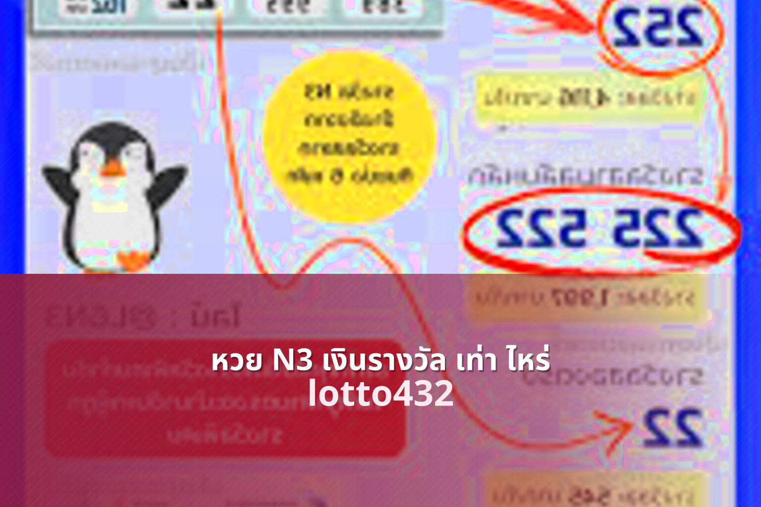 หวย N3 เงินรางวัล เท่า ไหร่ - หวย N3
