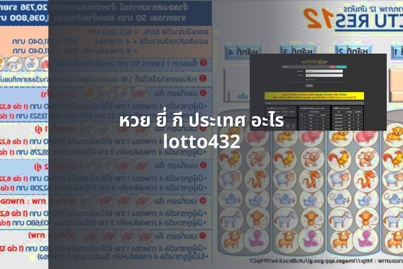 หวย ยี่ กี ประเทศ อะไร - lottery origins