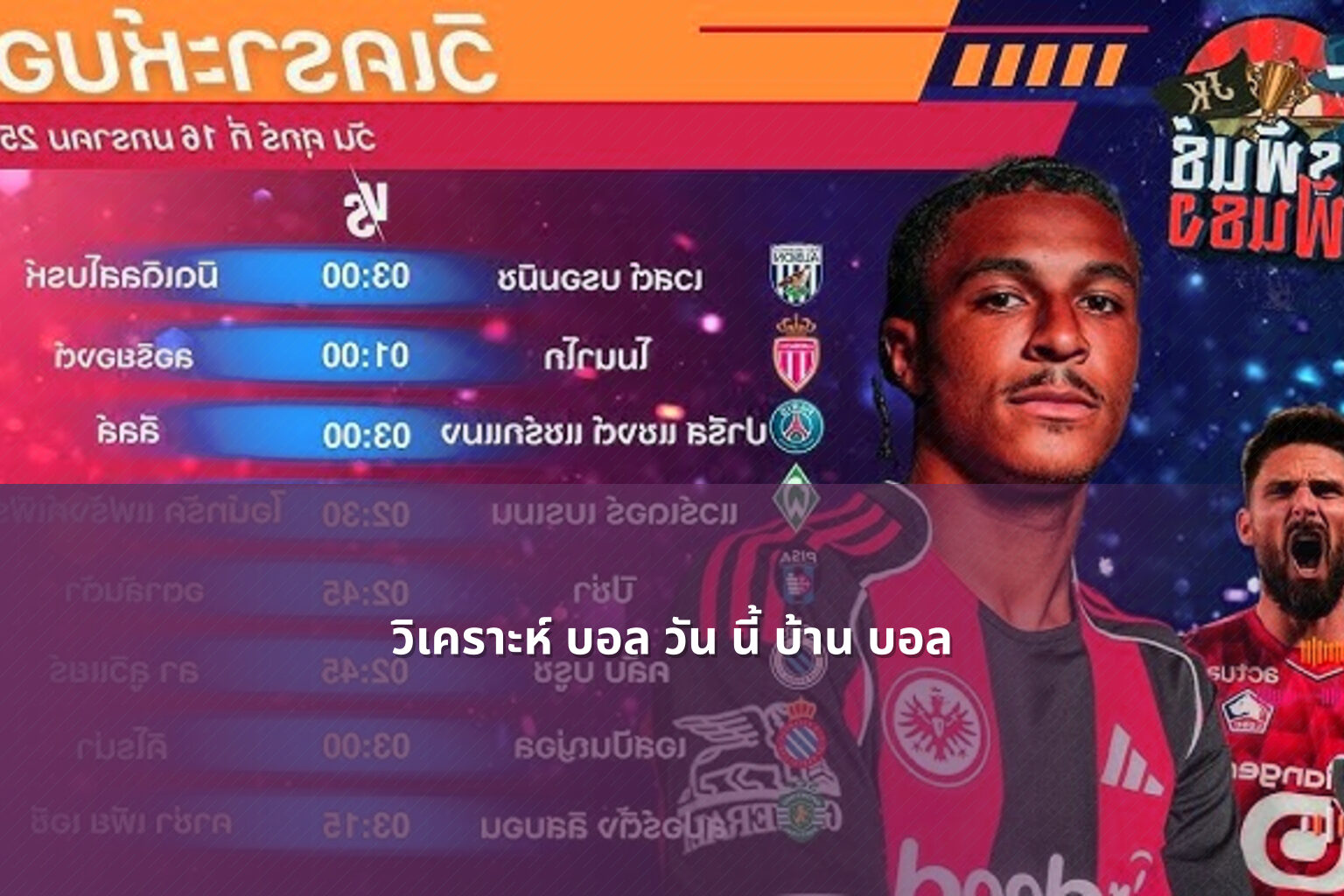 วิเคราะห์ บอล วัน นี้ บ้าน บอล - football analysis