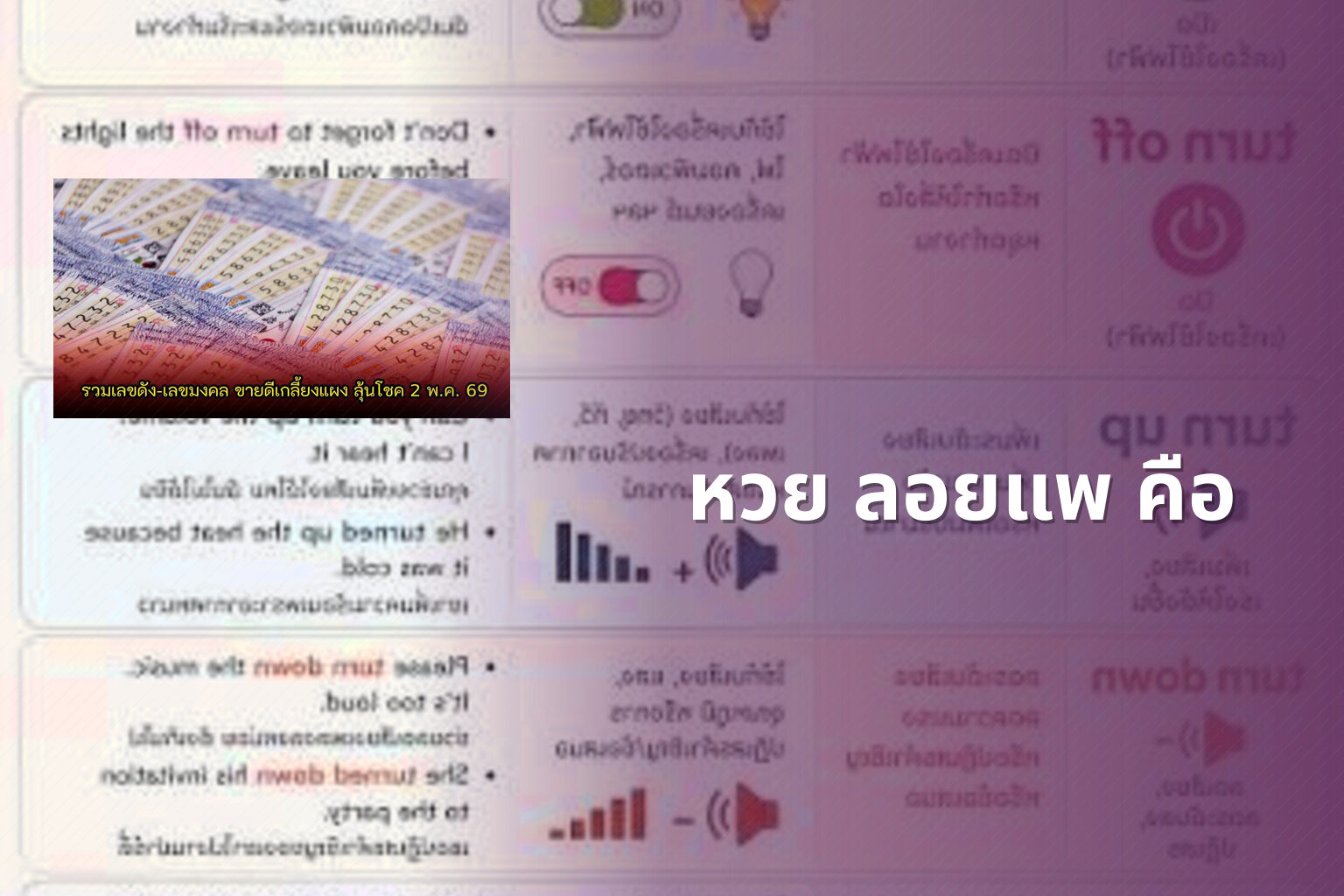 หวย ลอยแพ คือ - lottery terms