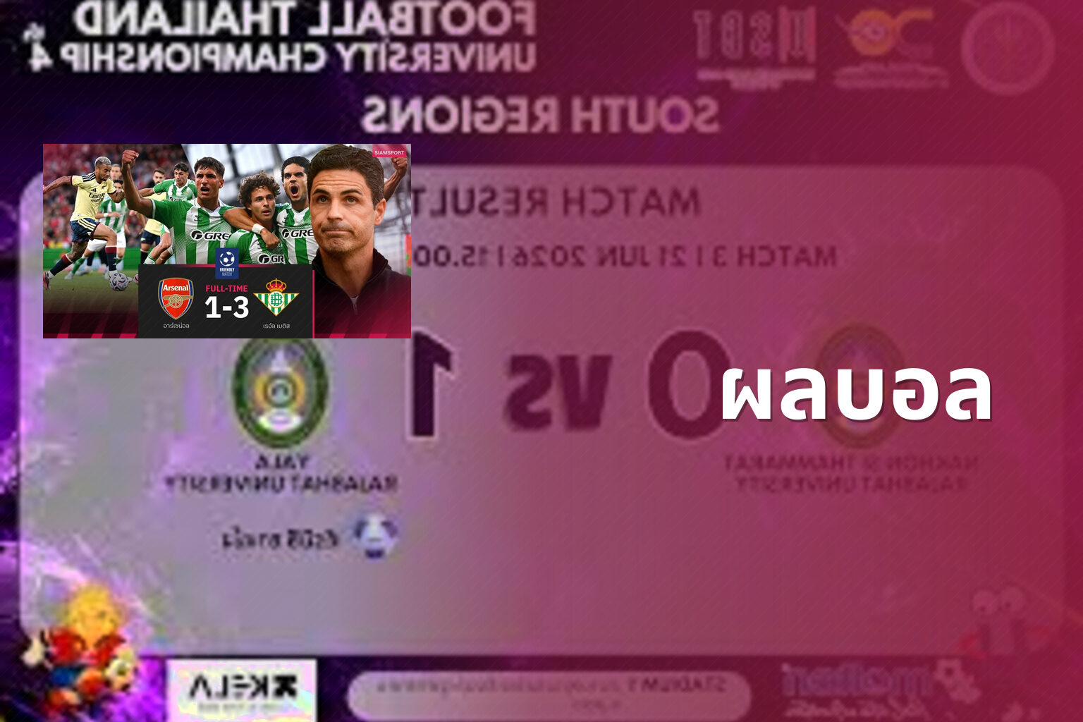 ผลบอล - football match results