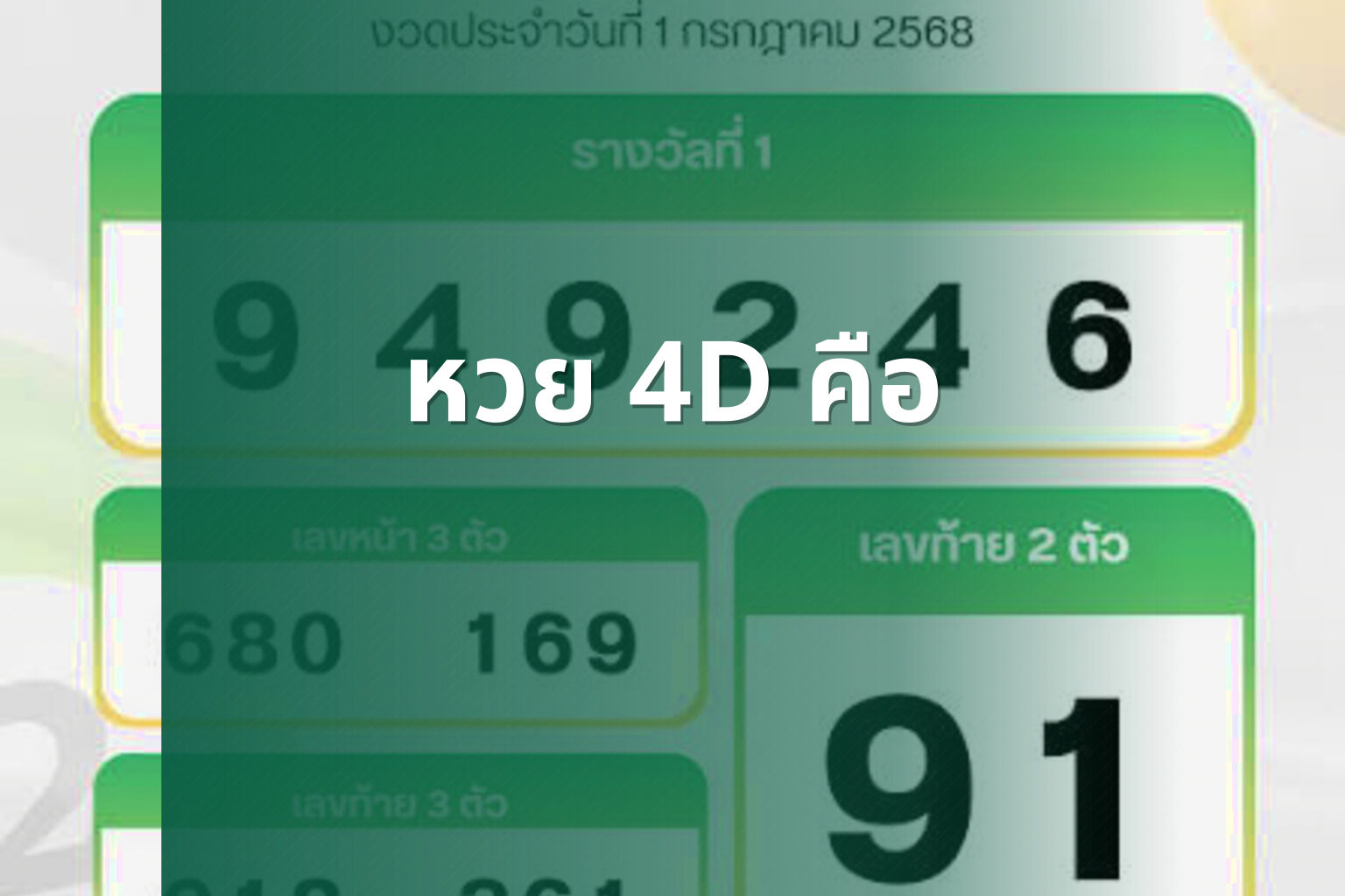 หวย 4D คือ - หวย 4D