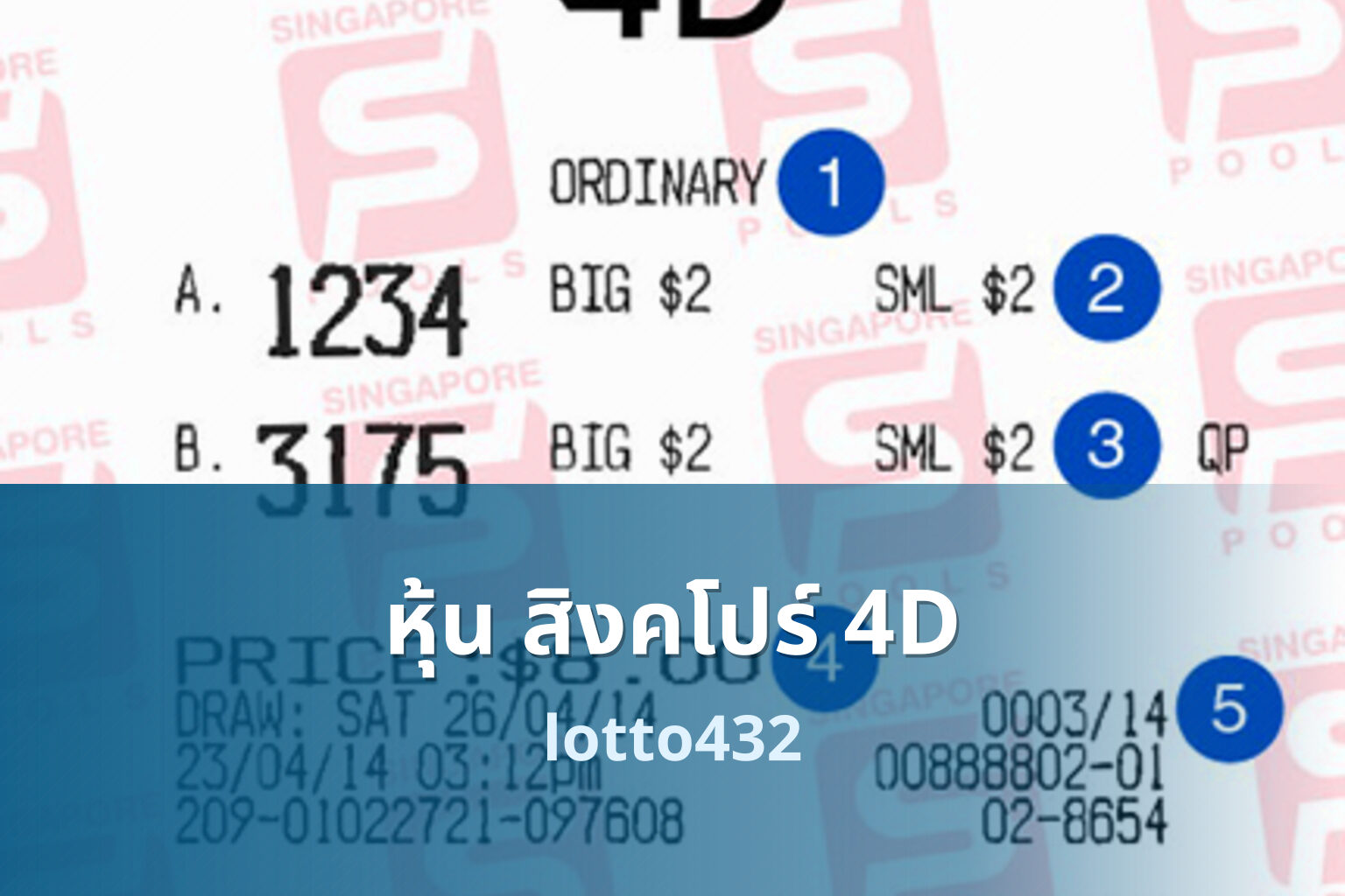 หุ้น สิงคโปร์ 4D - Singapore 4D stock lottery