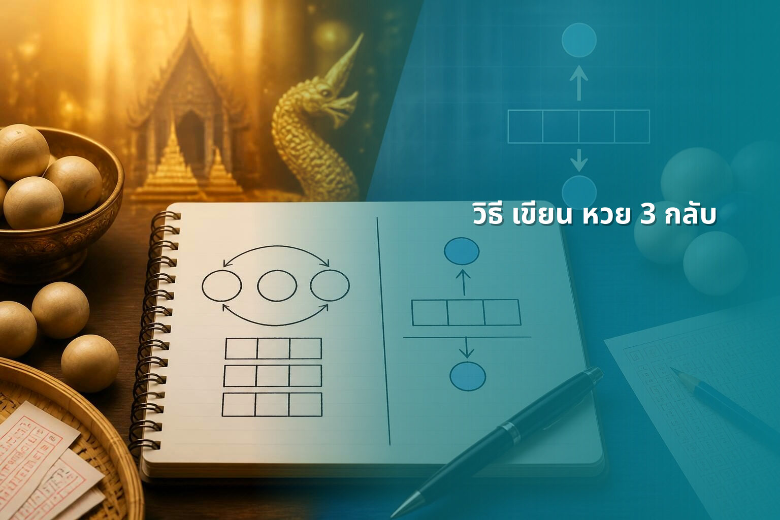วิธี เขียน หวย 3 กลับ - หวย