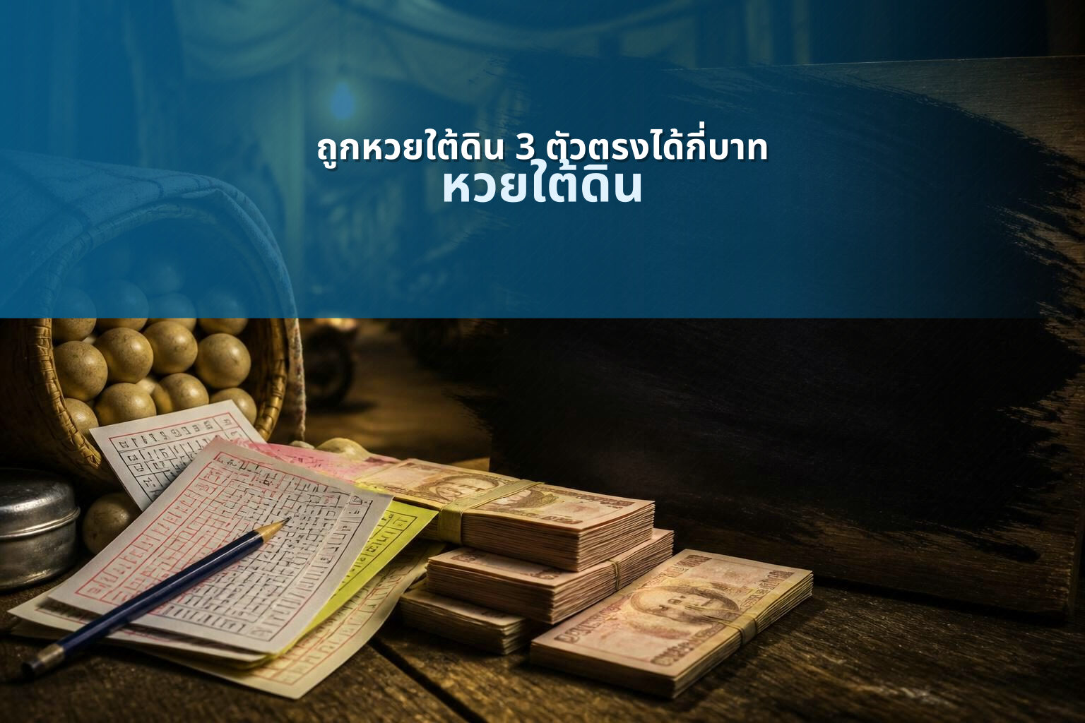 ถูกหวยใต้ดิน 3 ตัวตรงได้กี่บาท หวยใต้ดิน
