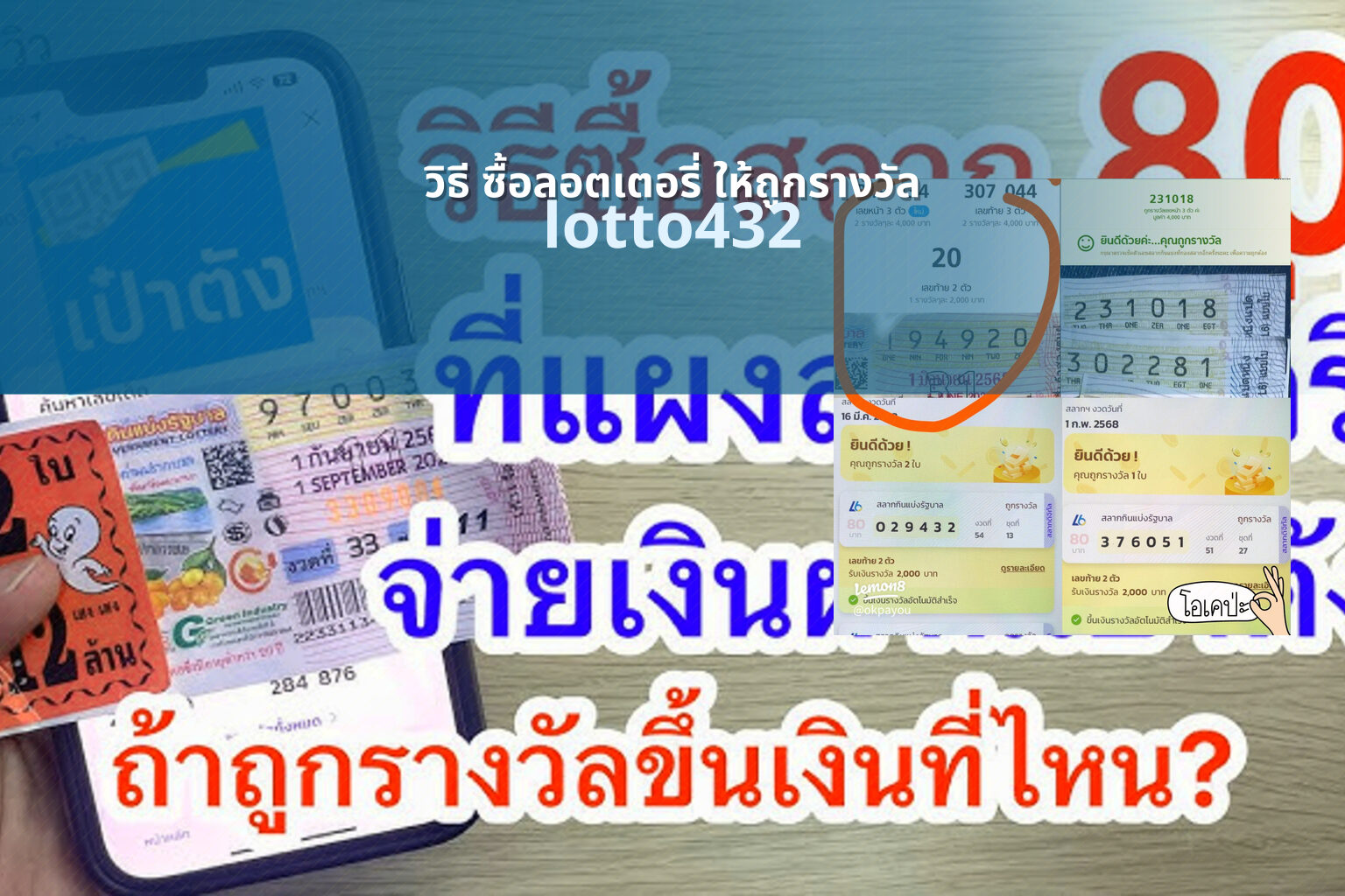 วิธี ซื้อลอตเตอรี่ ให้ถูกรางวัล lotto432