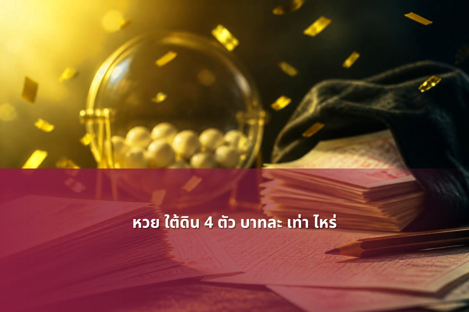 หวย ใต้ดิน 4 ตัว บาทละ เท่า ไหร่ - หวยใต้ดิน