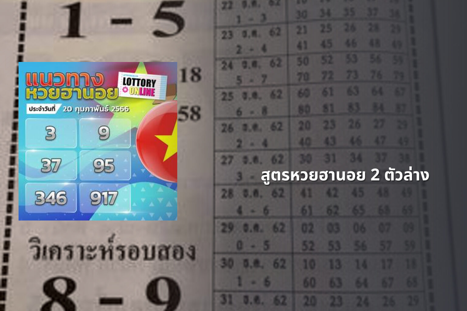 สูตรหวยฮานอย 2 ตัวล่าง - หวยฮานอย