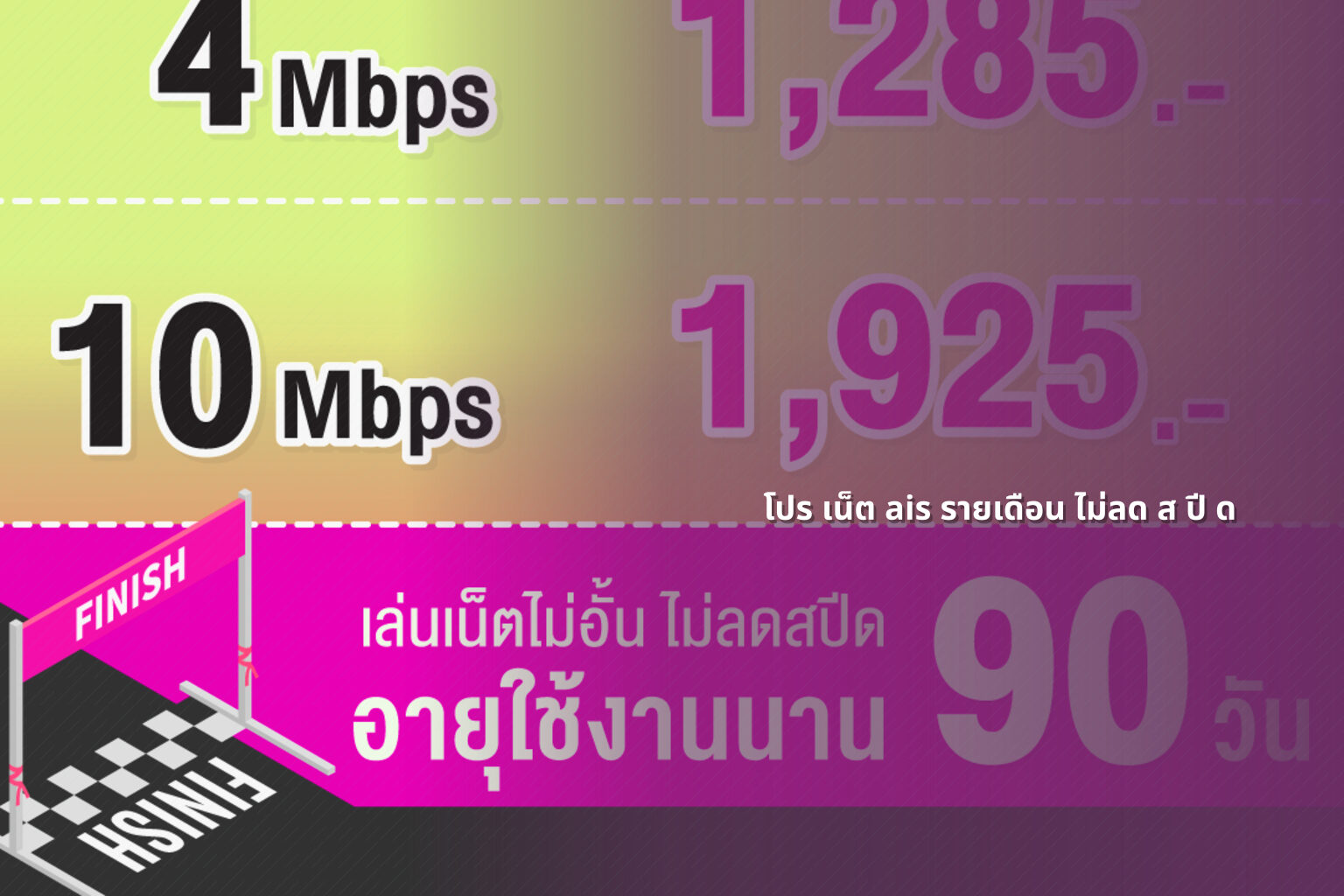 โปร เน็ต ais รายเดือน ไม่ลด ส ปี ด - internet package