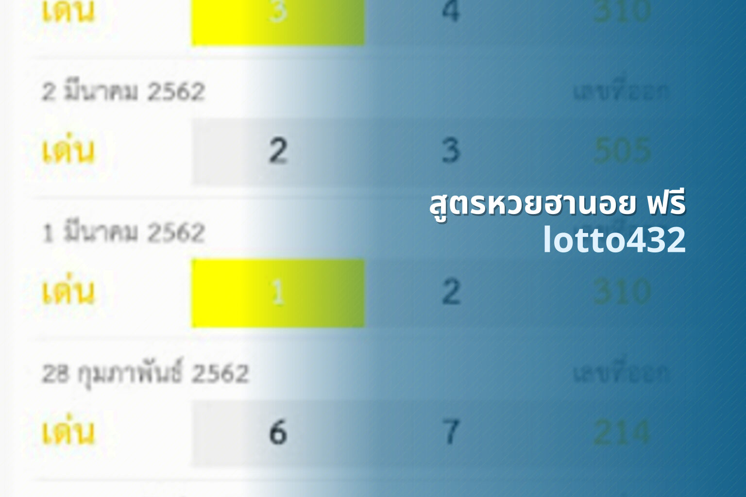 สูตรหวยฮานอย ฟรี lotto432