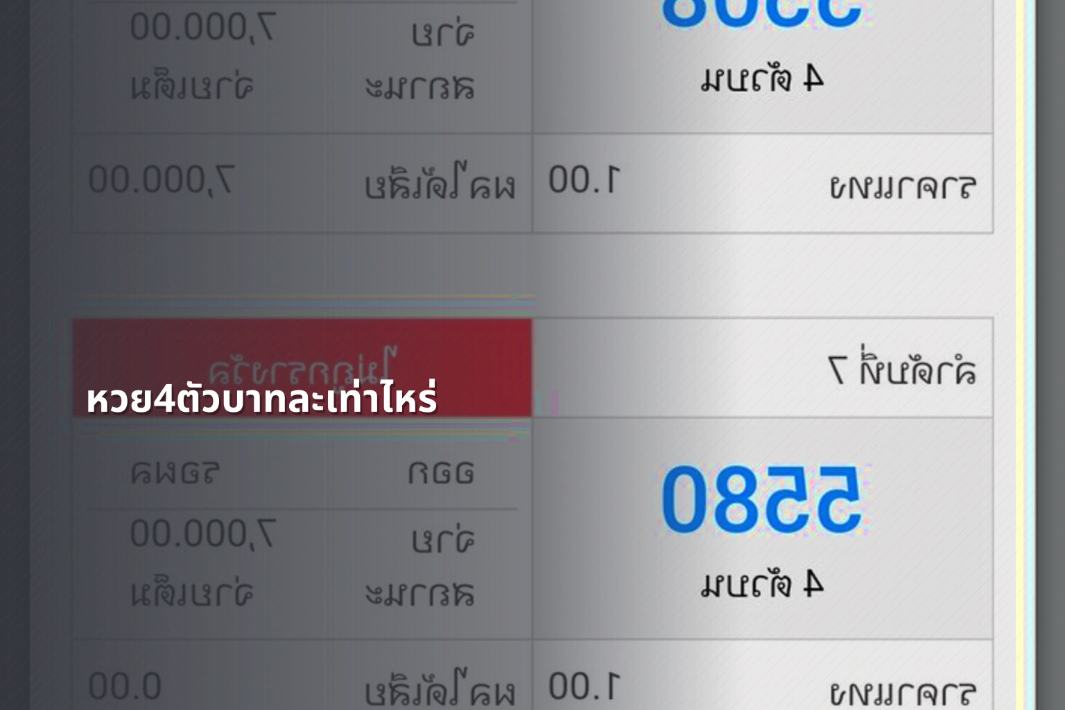 หวย4ตัวบาทละเท่าไหร่ - หวยลาว