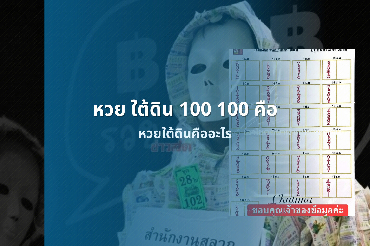 หวย ใต้ดิน 100 100 คือ หวยใต้ดินคืออะไร