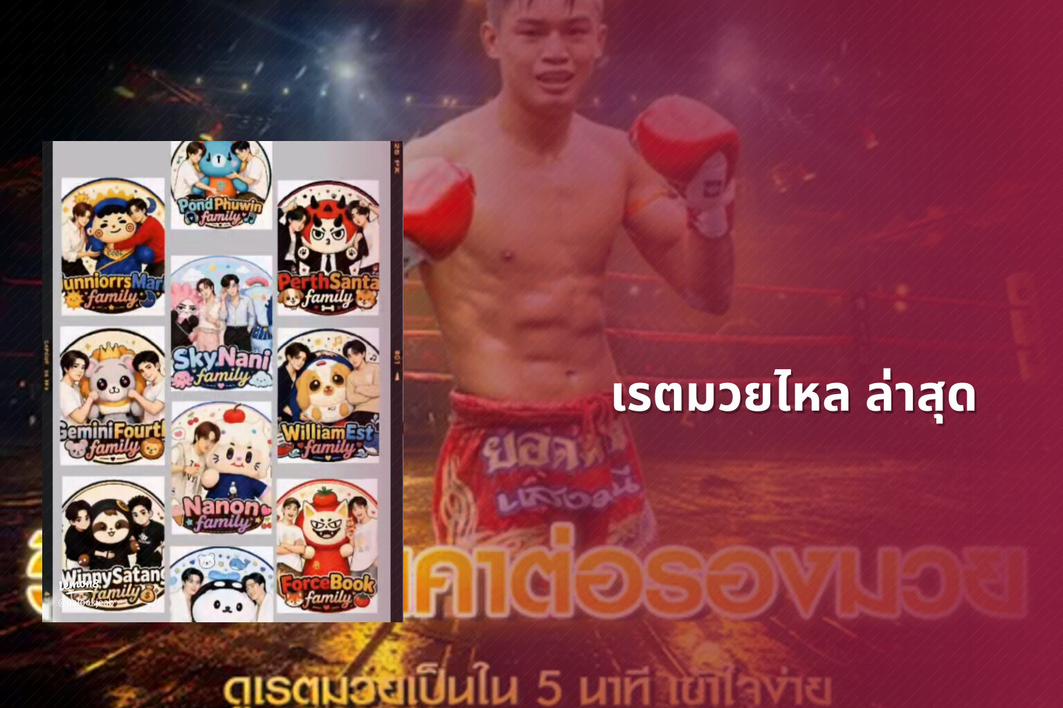 เรตมวยไหล ล่าสุด - boxing odds