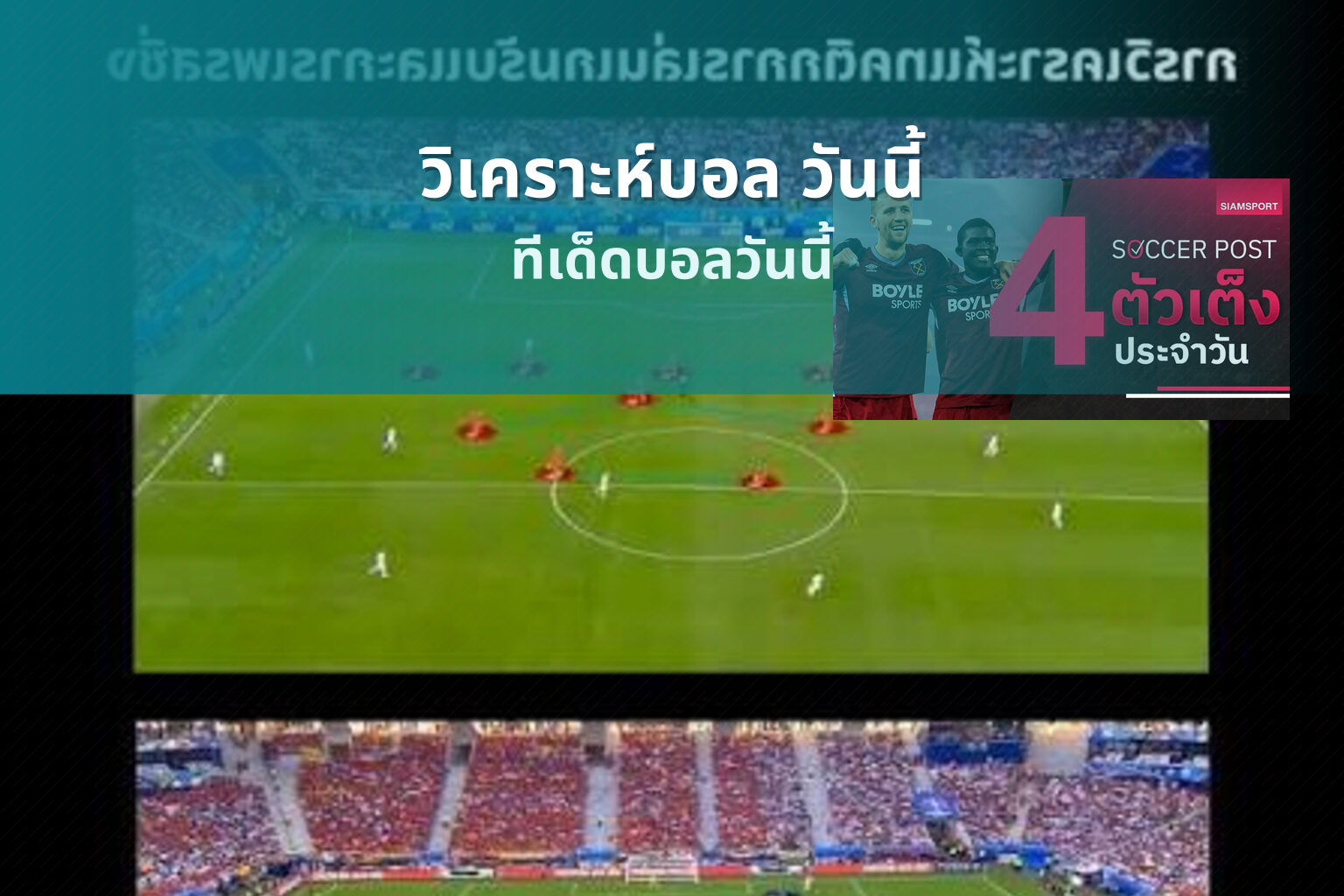 วิเคราะห์บอล วันนี้ ทีเด็ดบอลวันนี้