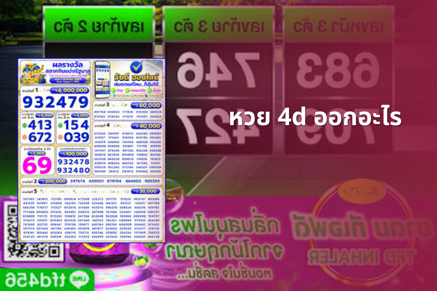 หวย 4d ออกอะไร - หวย 4D