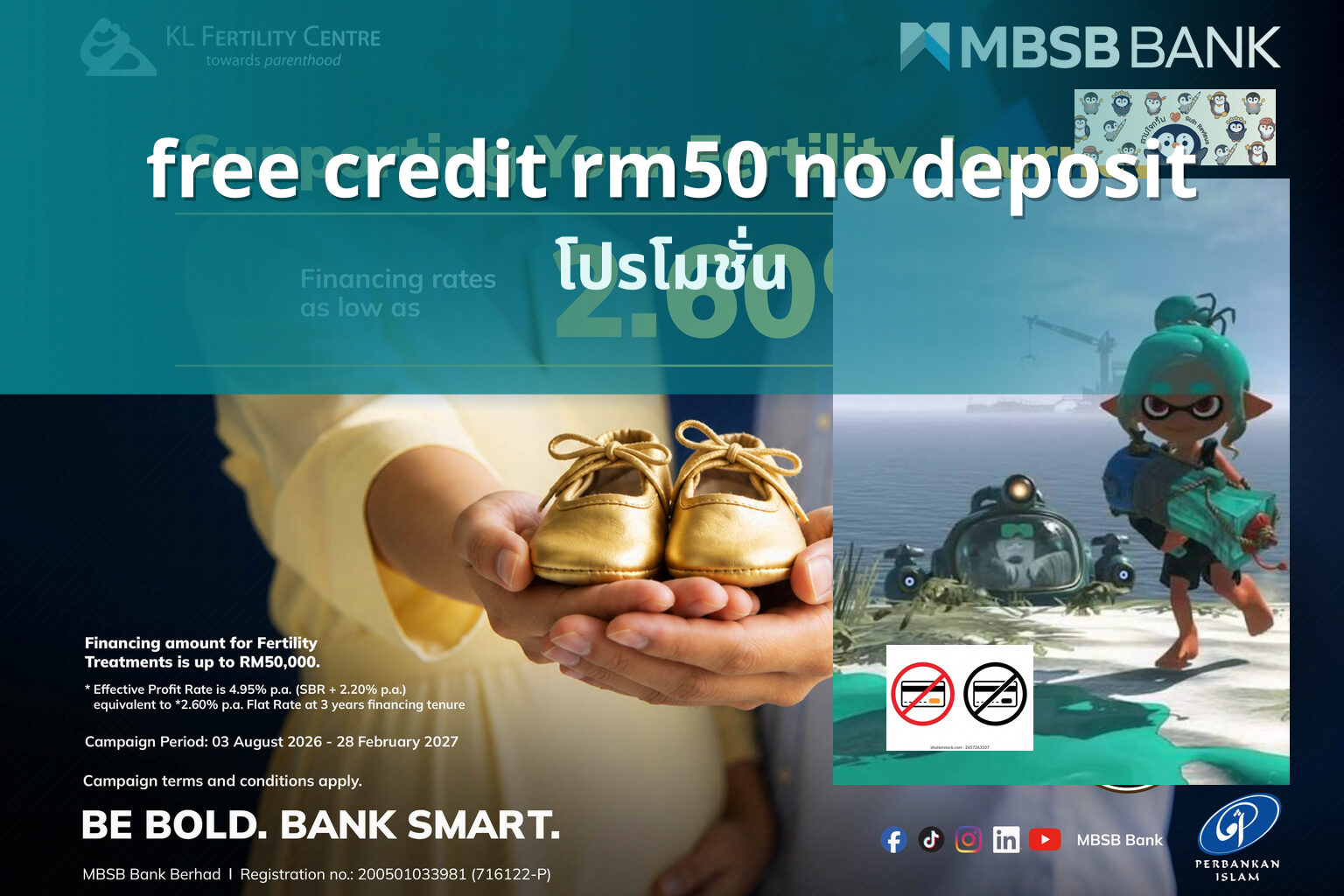 free credit rm50 no deposit โปรโมชั่น