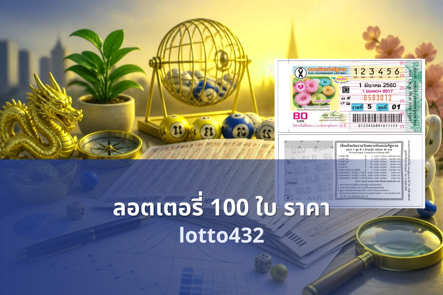 ลอตเตอรี่ 100 ใบ ราคา lotto432