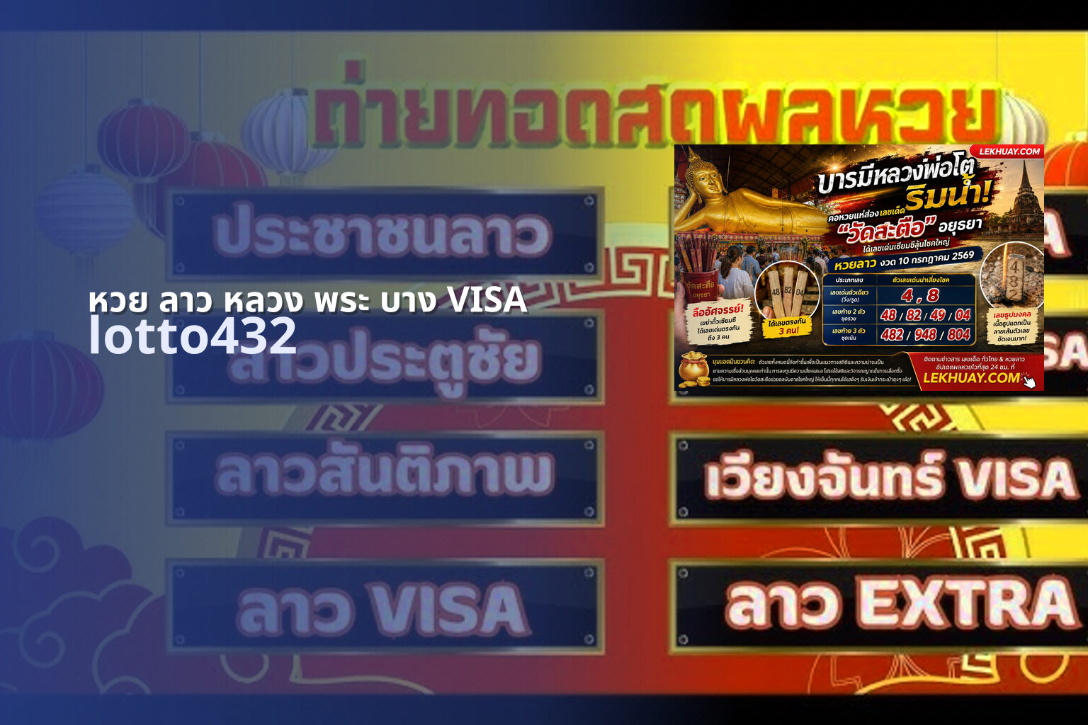 หวย ลาว หลวง พระ บาง VISA lotto432
