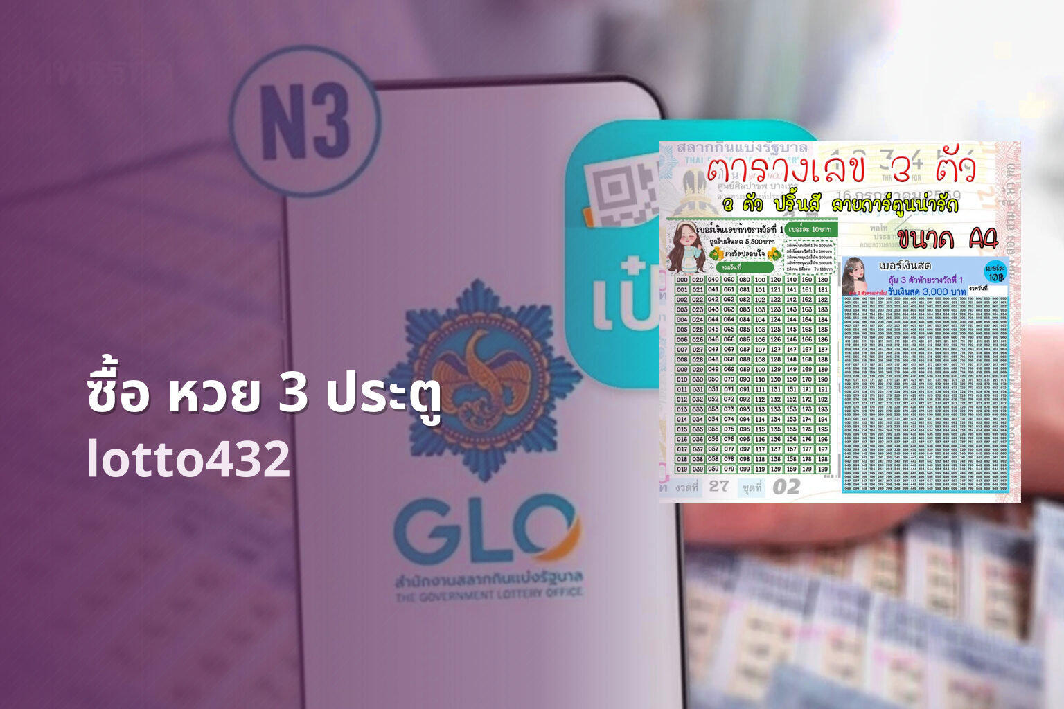 ซื้อ หวย 3 ประตู lotto432