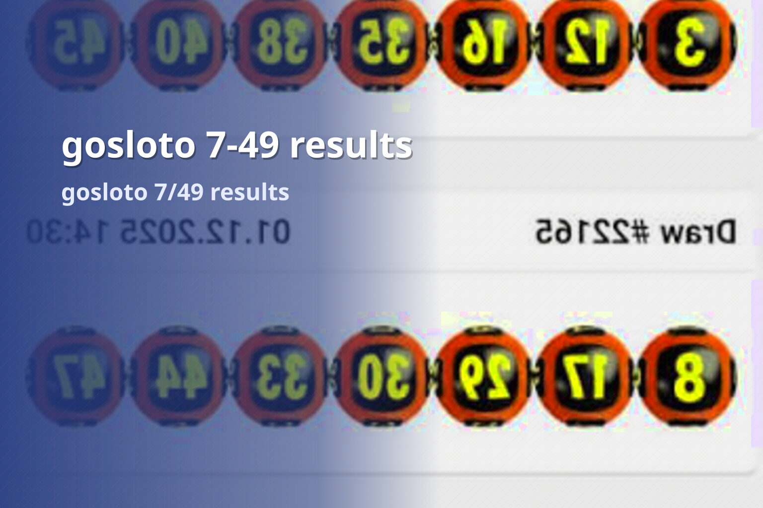 gosloto 7-49 results gosloto 7/49 results