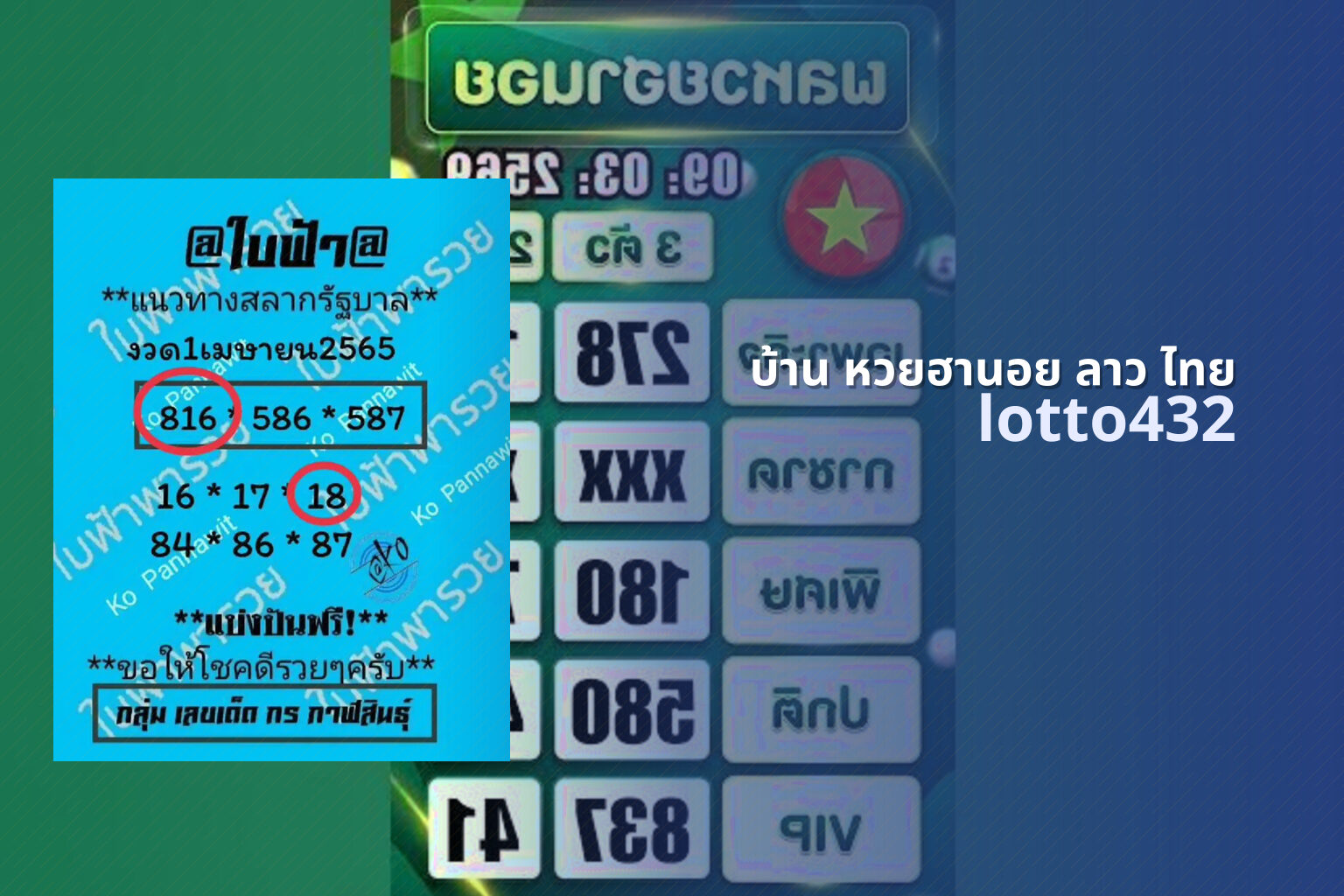 บ้าน หวยฮานอย ลาว ไทย - Hanoi and Lao lottery