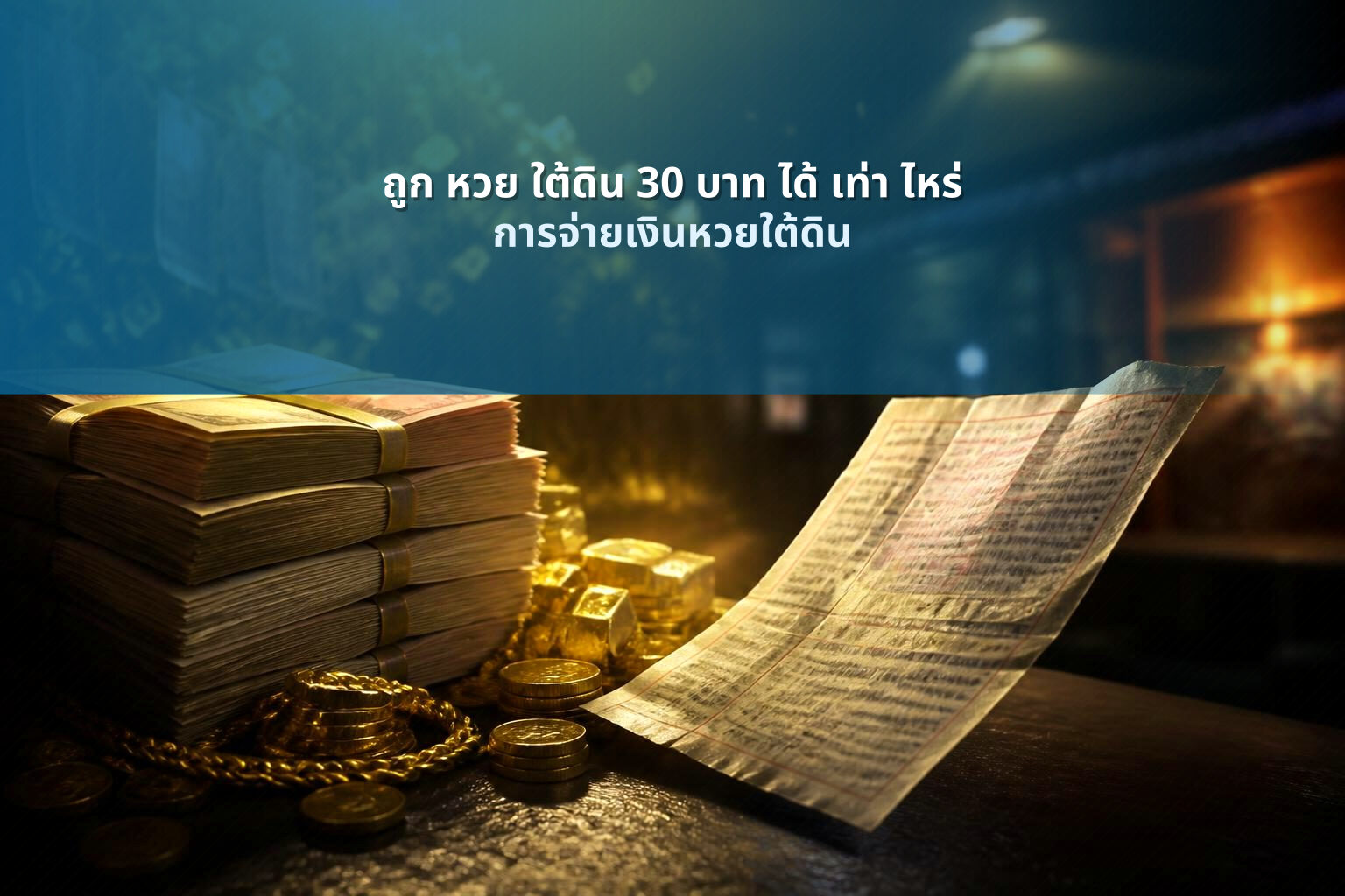 ถูก หวย ใต้ดิน 30 บาท ได้ เท่า ไหร่ - underground lottery winnings