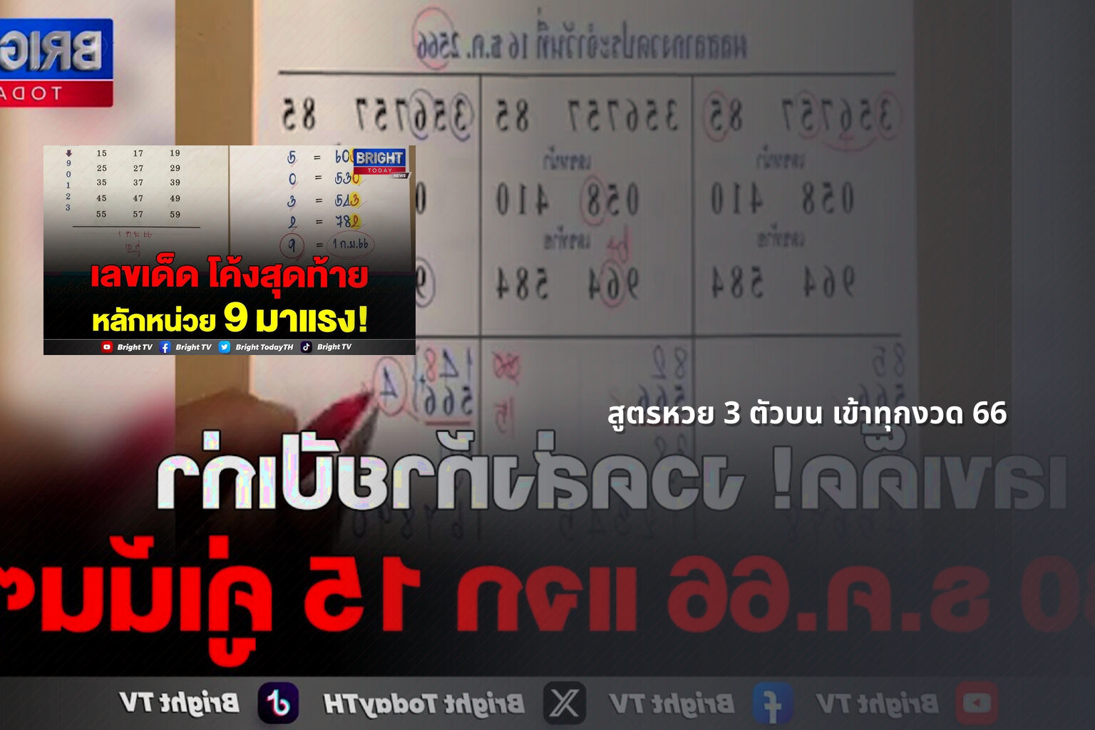 สูตรหวย 3 ตัวบน เข้าทุกงวด 66 - สูตรหวย
