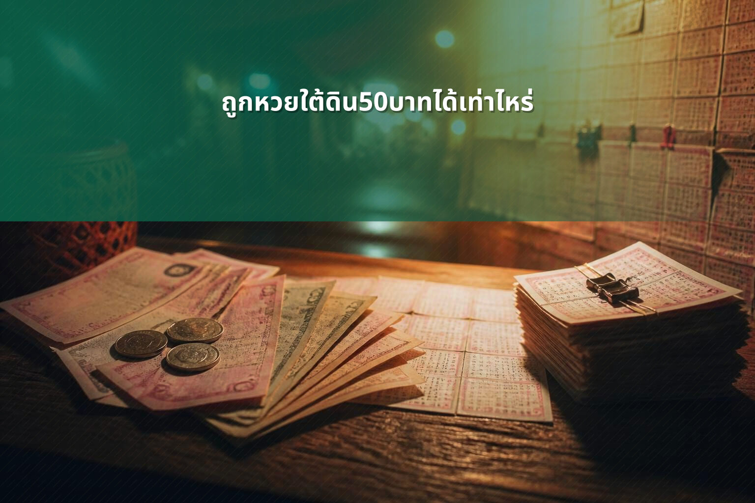 ถูกหวยใต้ดิน50บาทได้เท่าไหร่ - หวยใต้ดิน