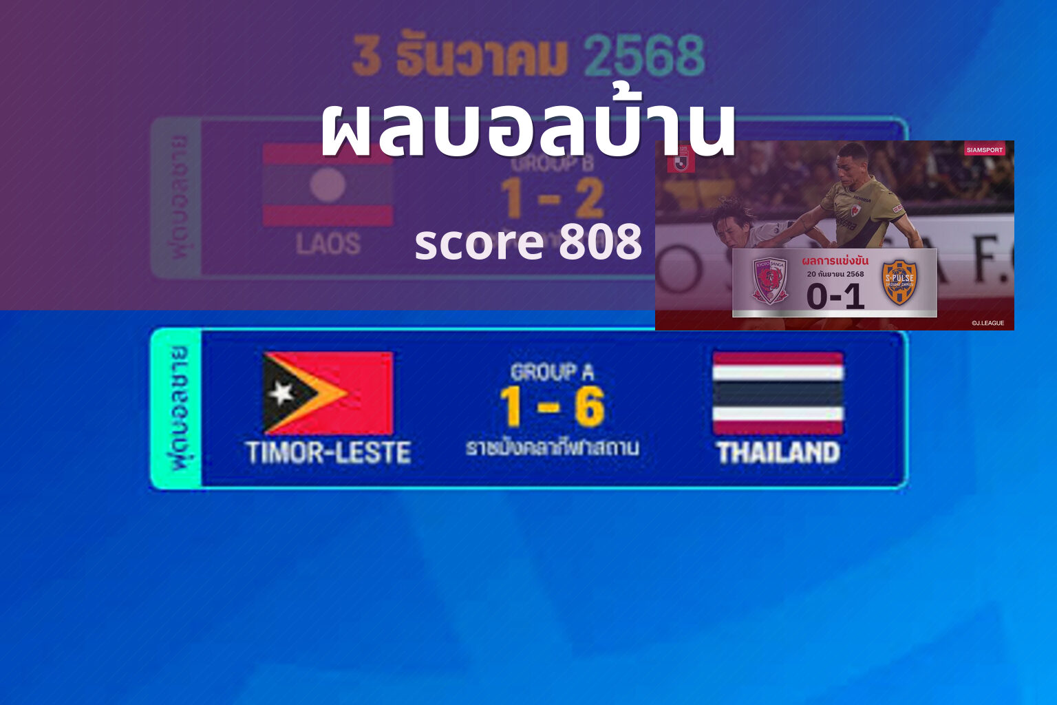 ผลบอลบ้าน - sports results