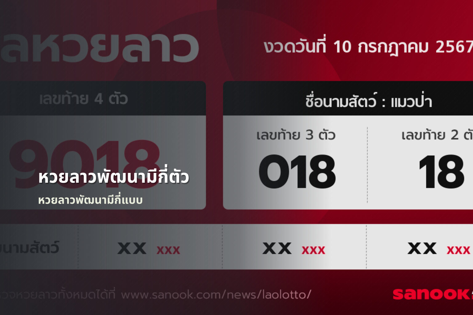 หวยลาวพัฒนามีกี่ตัว หวยลาวพัฒนามีกี่แบบ