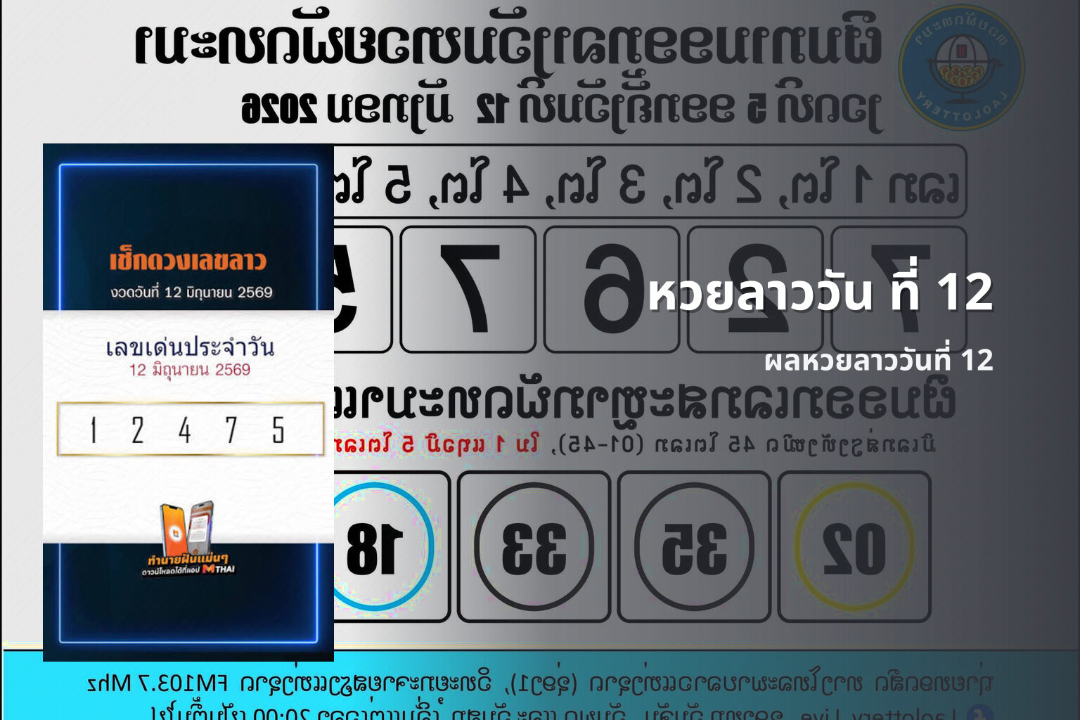 หวยลาววัน ที่ 12 - หวยลาว
