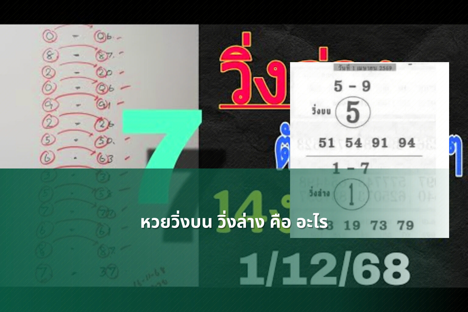 หวยวิ่งบน วิ่งล่าง คือ อะไร - หวย